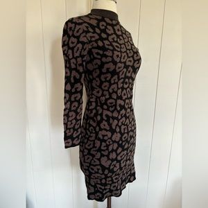 5 for $25 - Banana Republic leopard cheetah print sweater mini dress XXS